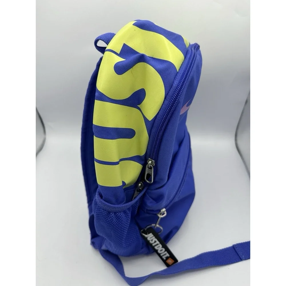 Nike Mini Backpack Blue Yellow Kids Youth Just Do It Small School Bag
